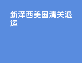 新泽西美国清关退运