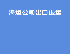 海运公司出口退运
