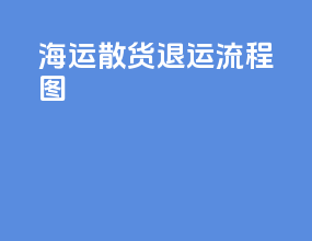 海运散货退运流程图