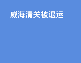 威海清关被退运