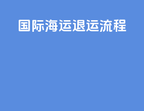 国际海运退运流程