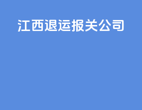 江西退运报关公司