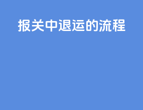 报关中退运的流程