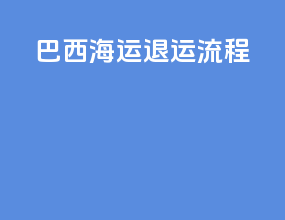 巴西海运退运流程