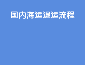 国内海运退运流程