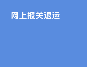 ems网上报关 退运