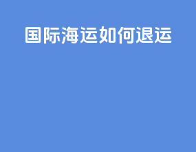 国际海运如何退运