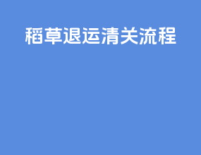 稻草退运清关流程