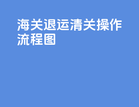 海关退运清关操作流程图