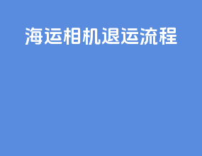 海运相机退运流程