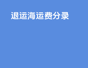 退运海运费分录