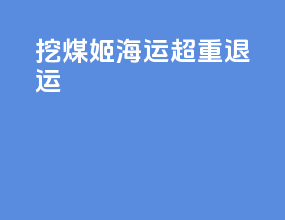 挖煤姬海运超重退运