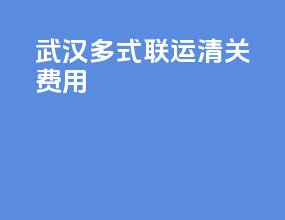 武汉多式联运清关费用