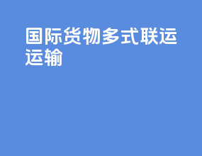 国际货物多式联运运输