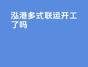 泓港多式联运开工了吗