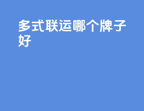 多式联运哪个牌子好