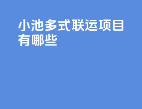 小池多式联运项目有哪些