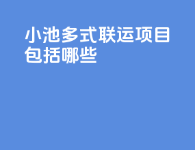 小池多式联运项目包括哪些